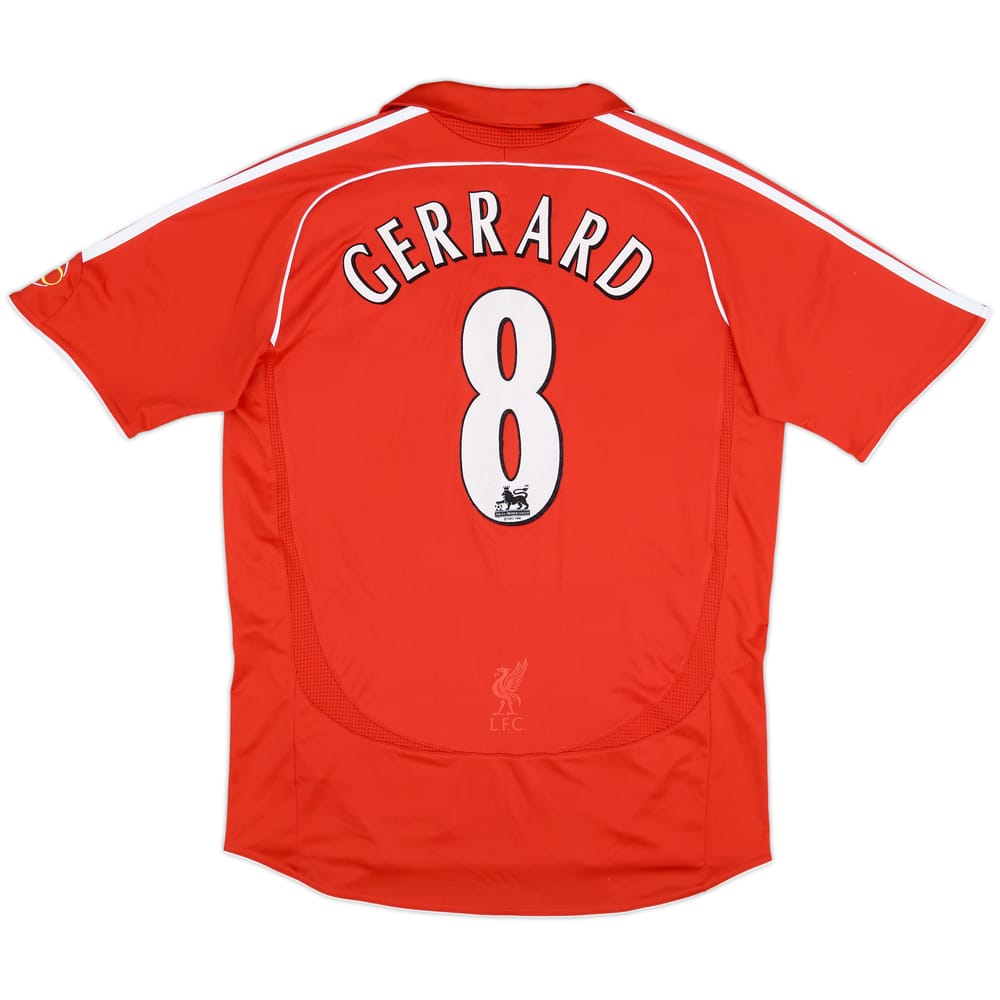 2006-08 Liverpool Home Shirt Gerrard #8 - 9/10 - (M)