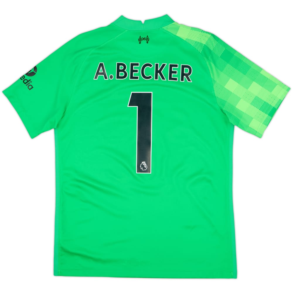 2021-22 Liverpool GK S/S Shirt A.Becker #1 - 9/10 - (M)
