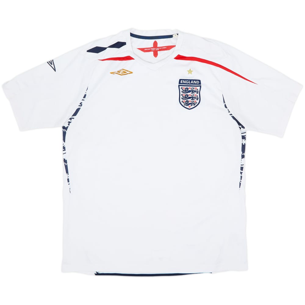 2007-09 England Home Shirt - 5/10 - (XL)