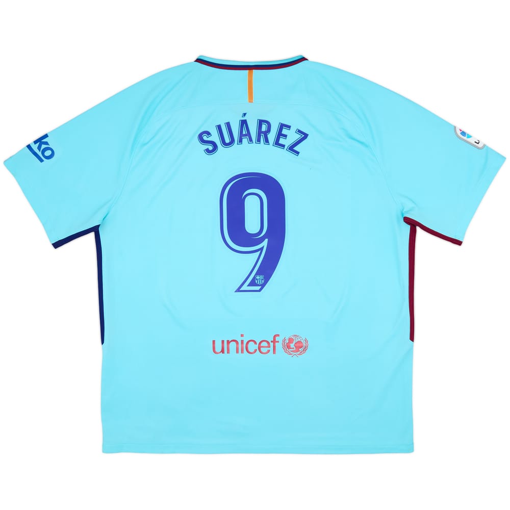 2017-18 Barcelona Away Shirt Suarez #9 - 8/10 - (XXL)