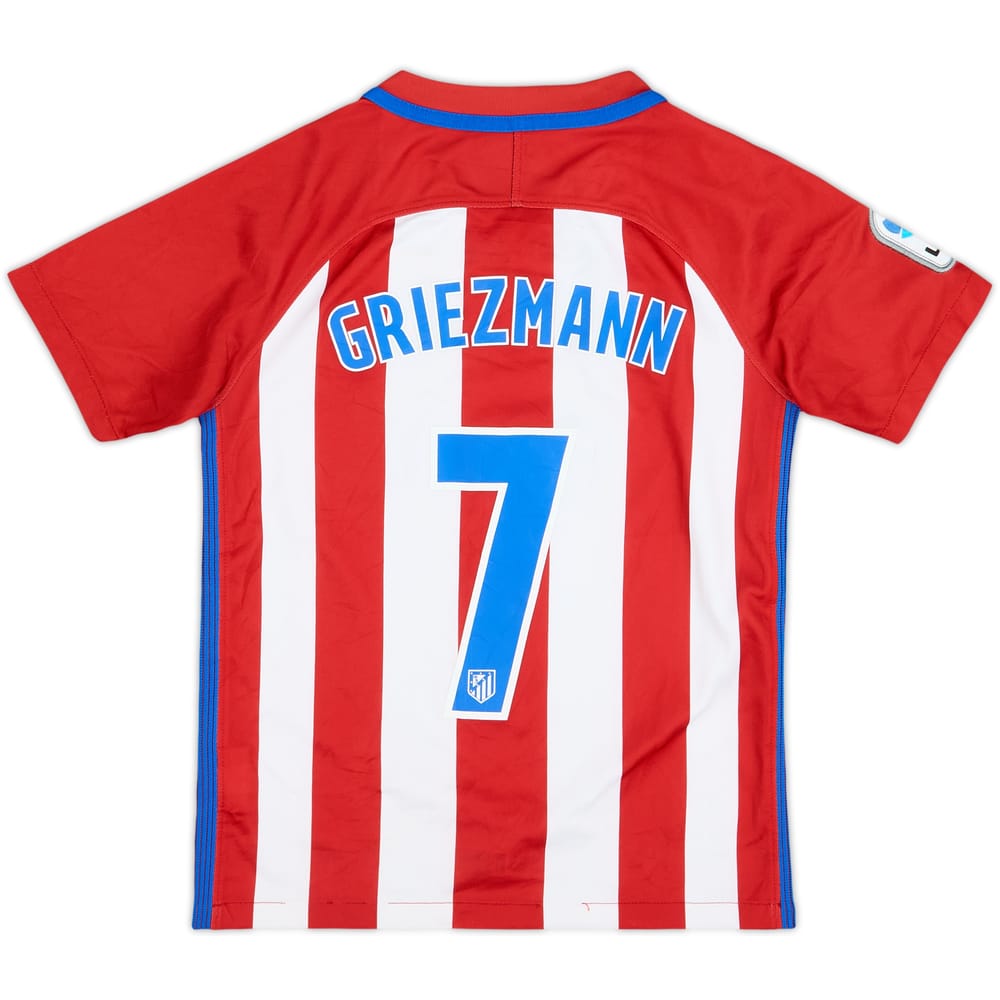2016-17 Atletico Madrid Home Shirt Griezmann #7 - 6/10 - (S.Boys)