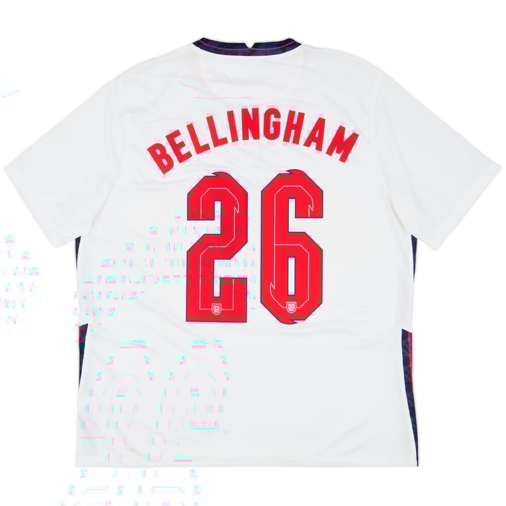 2020-22 England Home Shirt Bellingham #26 - 7/10 - (XL)