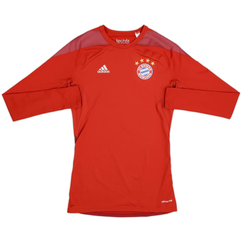 2015-16 Bayern Munich adidas Techfit Compression Shirt - 9/10 - (M)