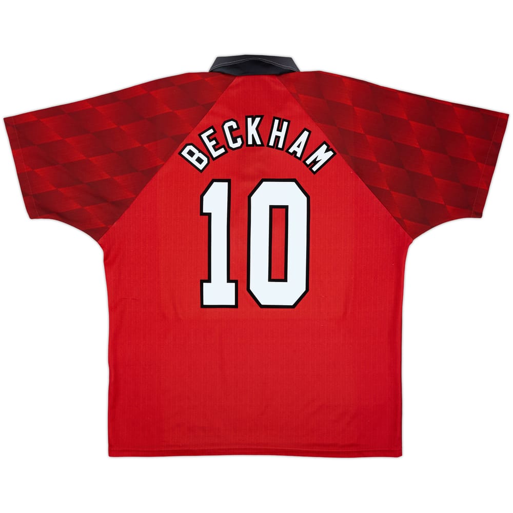 1996-98 Manchester United Home Shirt Beckham #10 - 8/10 - (XL)