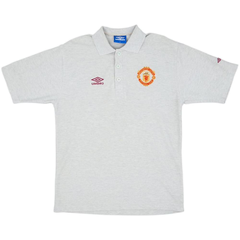 1996-97 Manchester United Umbro Polo Shirt - 9/10 - (M)