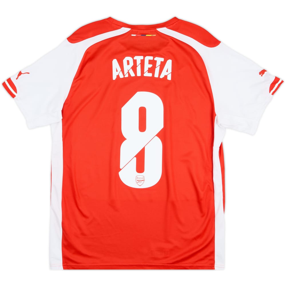 2014-15 Arsenal Home Shirt Arteta #8 - 8/10 - (M)