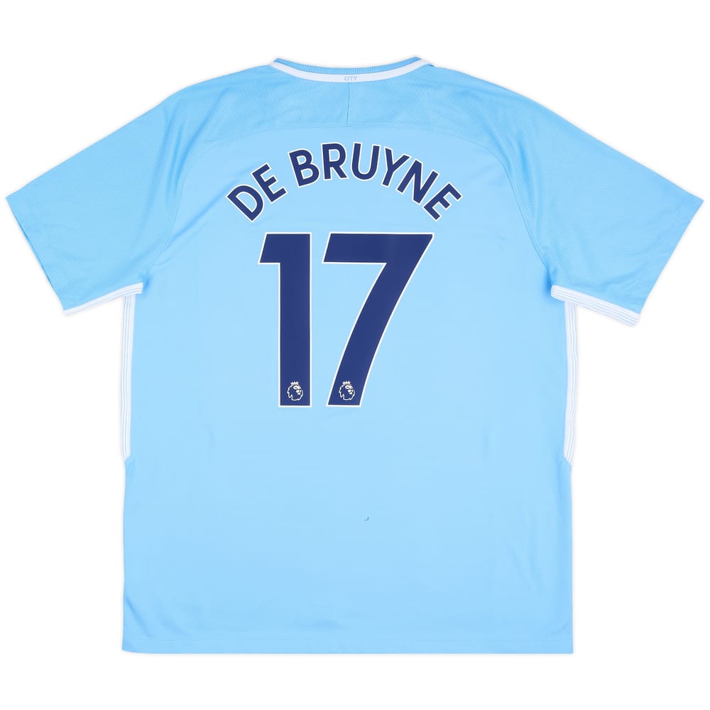 2017-18 Manchester City Home Shirt De Bruyne #17 - 10/10 - (XL)
