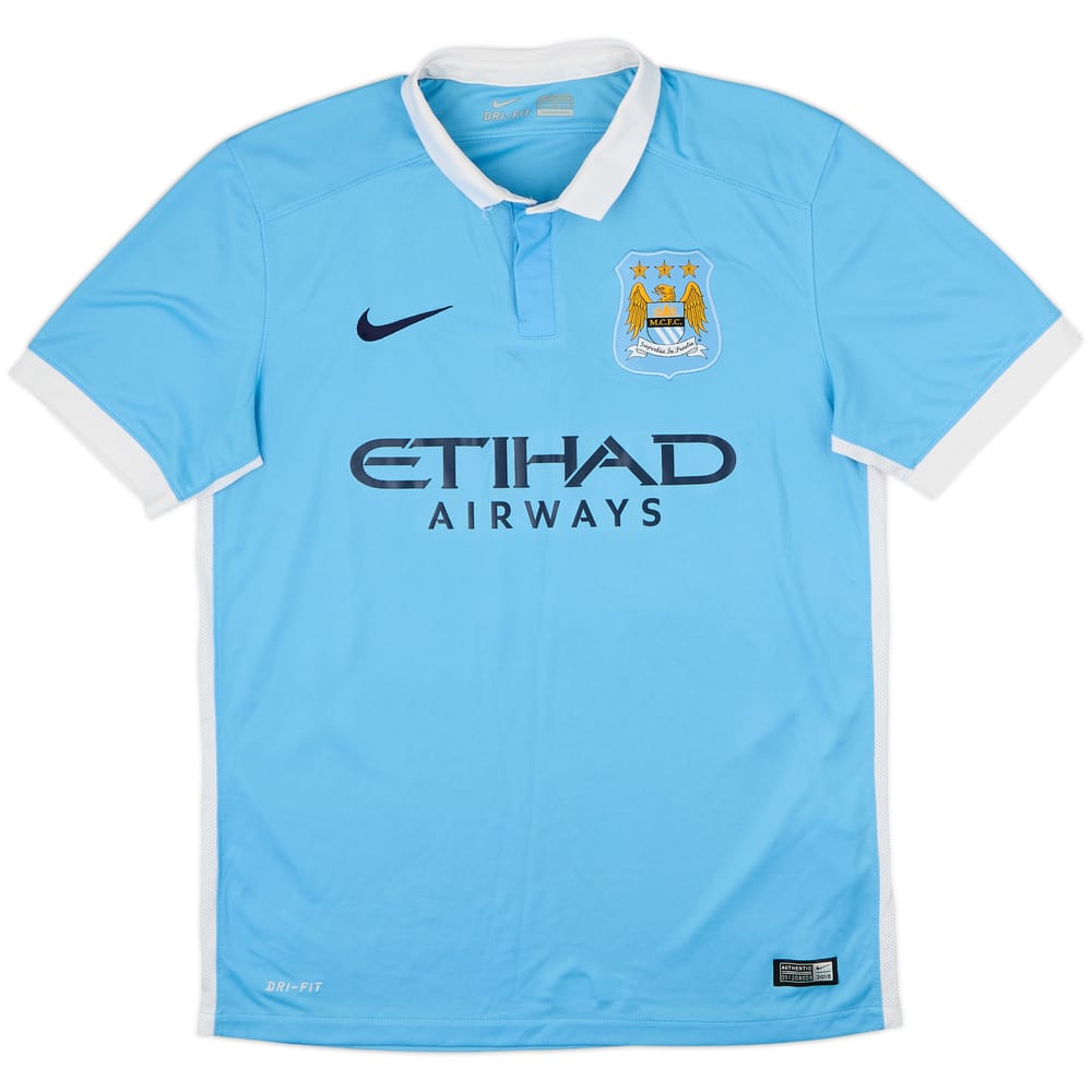 2015-16 Manchester City Home Shirt Silva #21 - 8/10 - (M)