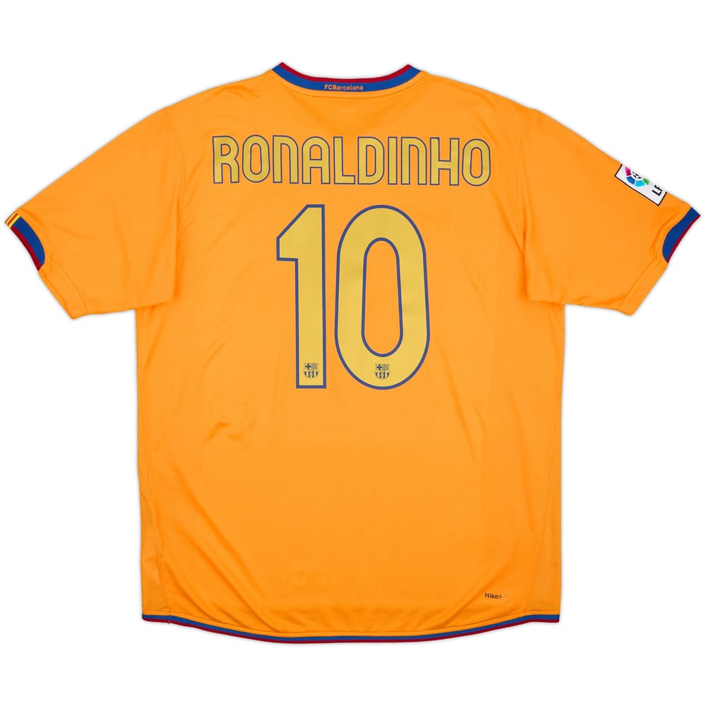 2006-08 Barcelona Away Shirt Ronaldinho #10 - 8/10 - (L)