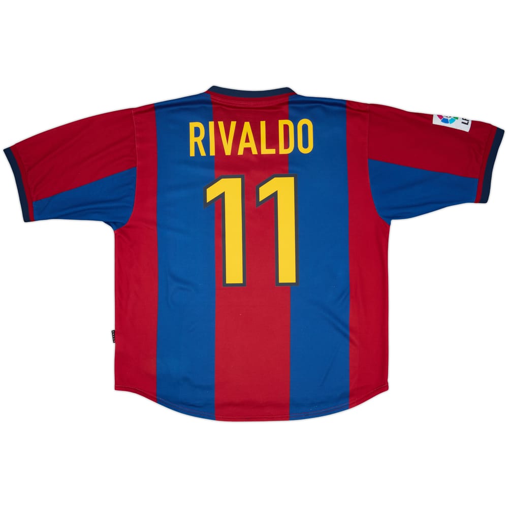 1998-00 Barcelona Home Shirt Rivaldo #11 - 9/10 - (XL)