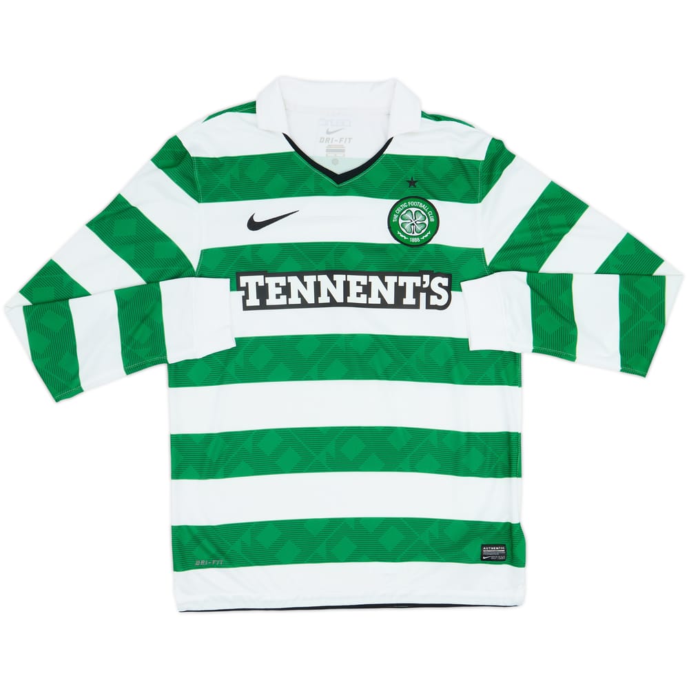 2010-12 Celtic Home L/S Shirt - 8/10 - (M)