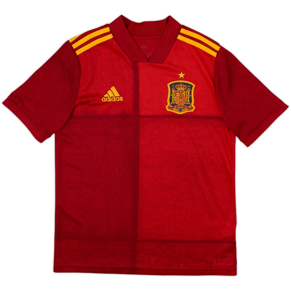 2020-21 Spain Home Shirt - 8/10 - (L.Boys)