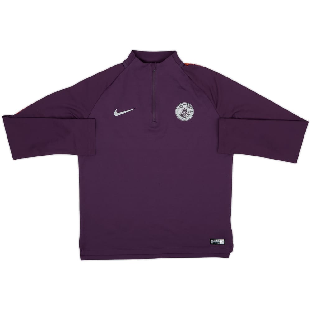 2018-19 Manchester City Nike 1/4 Zip Training Top - 8/10 - (XL.Boys)