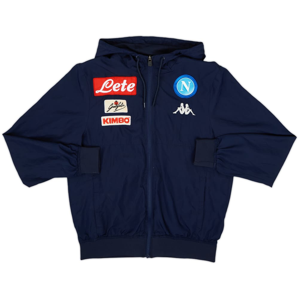 2015-16 Napoli Kappa Hooded Track Jacket - 8/10 - (S)