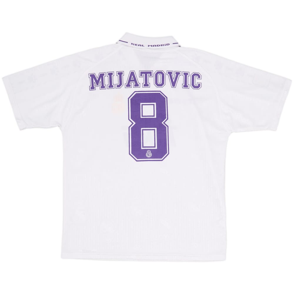 1996-97 Real Madrid Home Shirt Mijatovic #8 - 6/10 - (L)