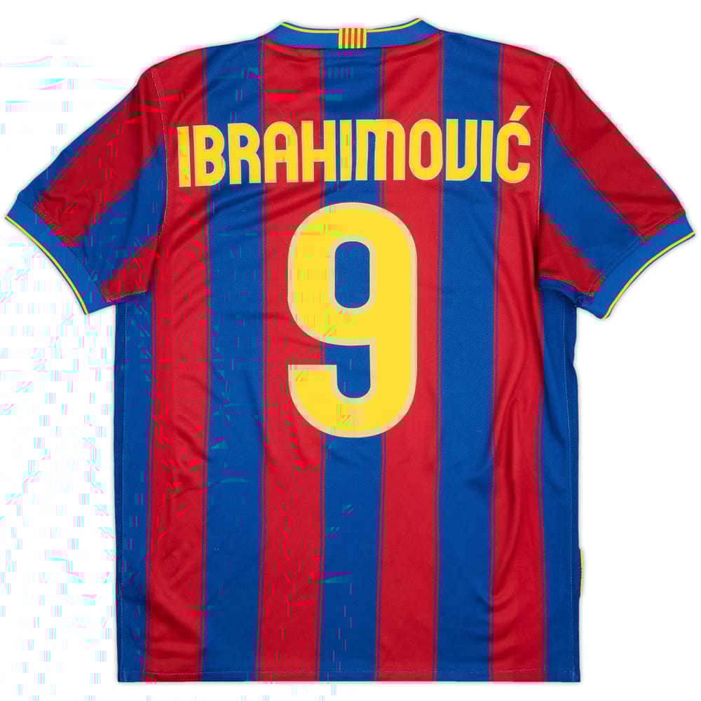2009-10 Barcelona Home Shirt Ibrahimovic #9 - 7/10 - (S)