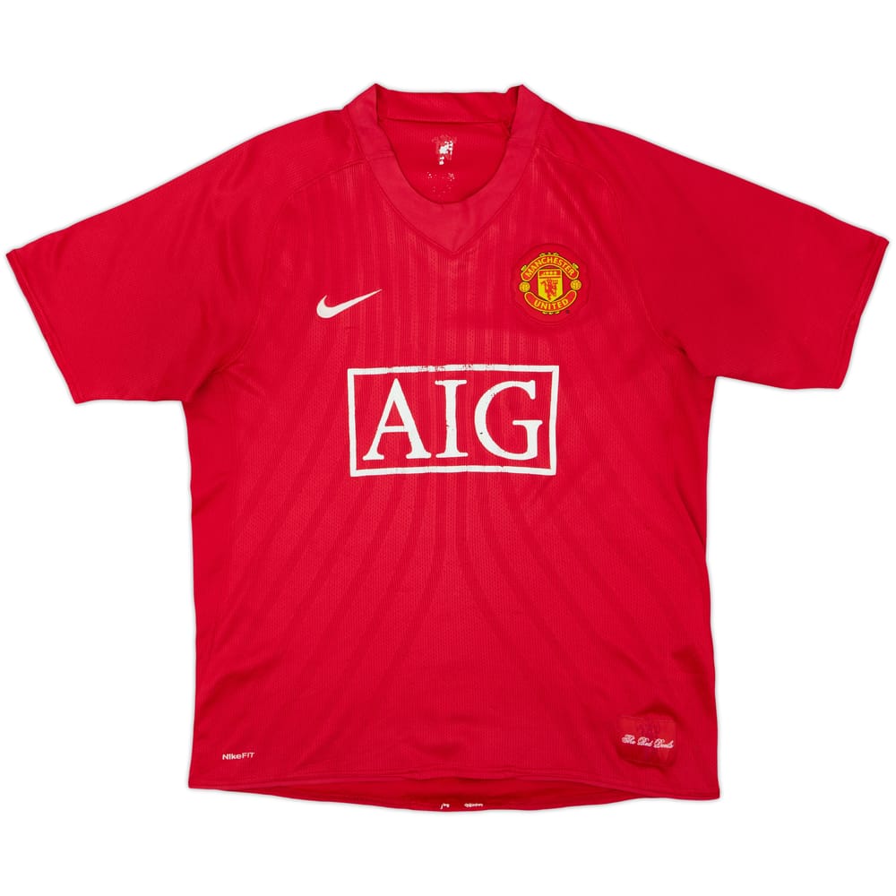 2007-09 Manchester United Home Shirt - 4/10 - (M)