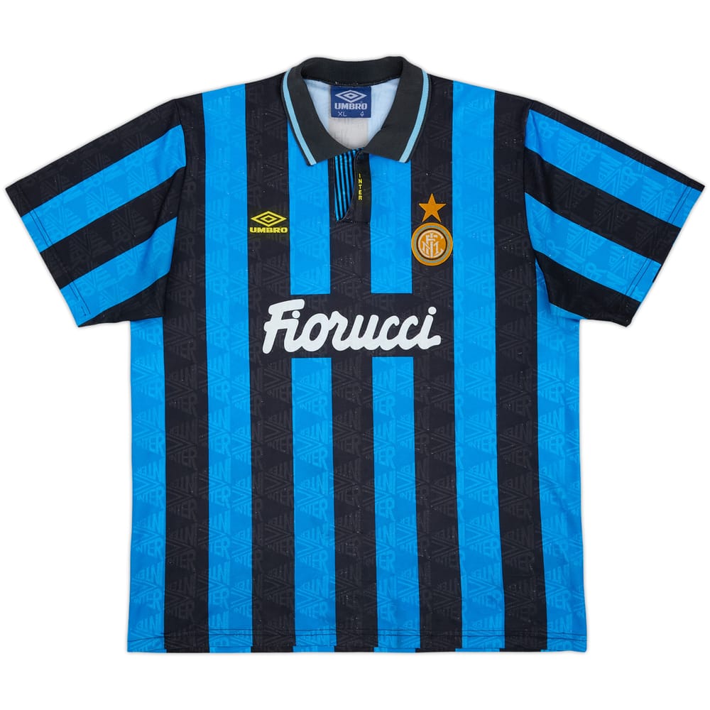 1991-92 Inter Milan Home Shirt - 6/10 - (XL)