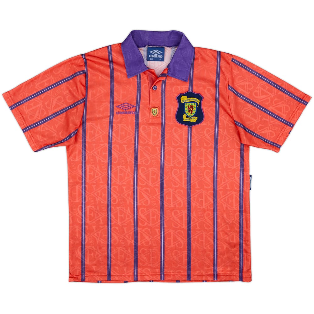 1993-95 Scotland Away Shirt #12 - 7/10 - (XL)