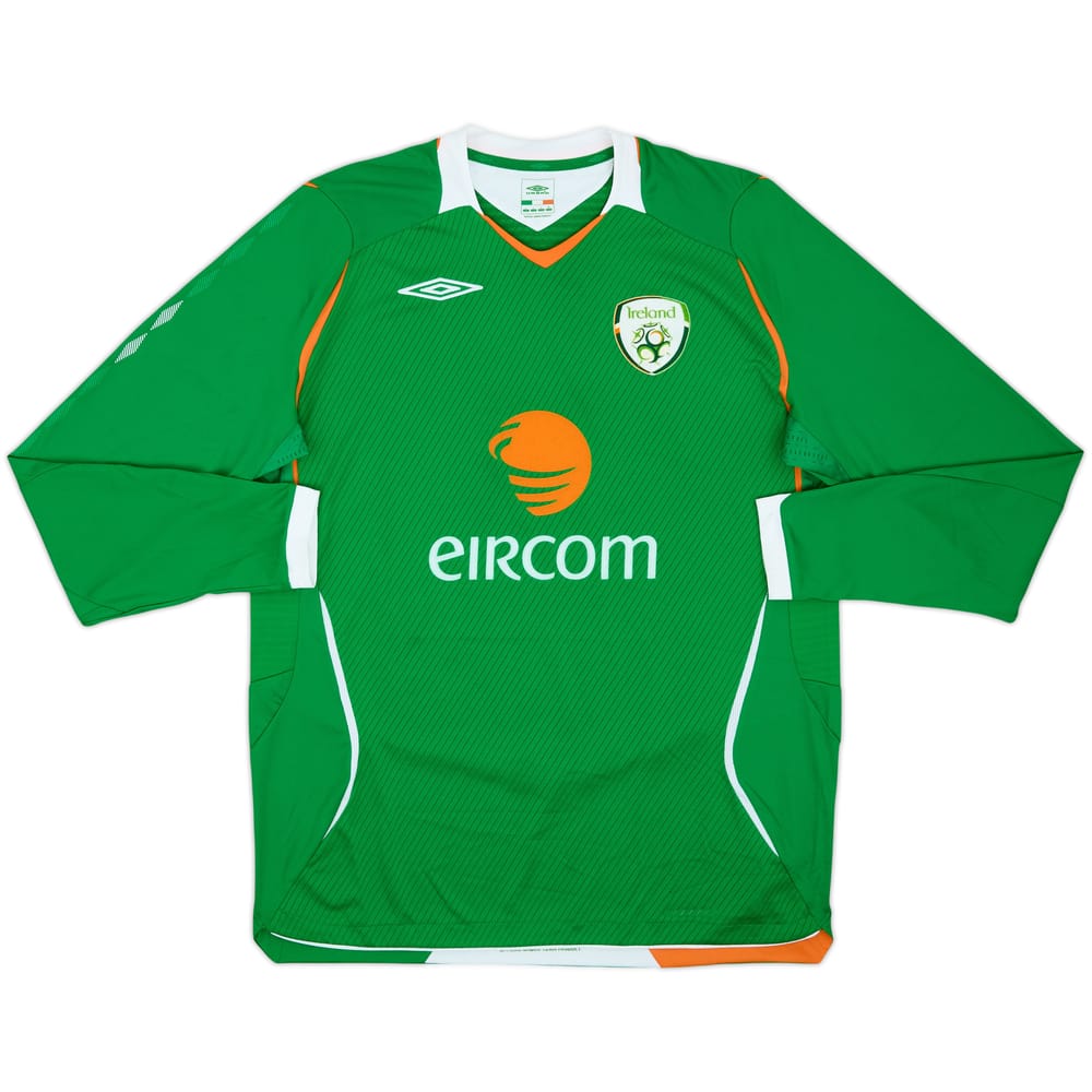 2008-10 Ireland Home L/S Shirt - 10/10 - (L)
