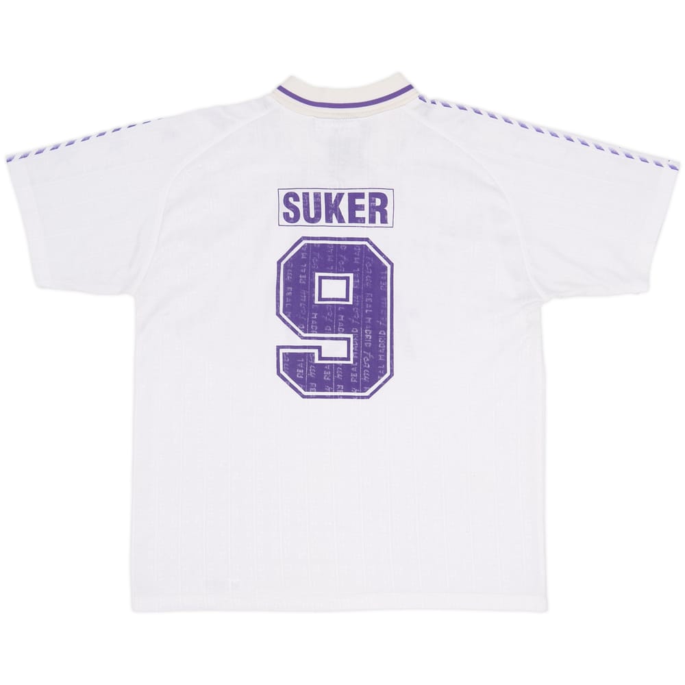 1996-97 Real Madrid Taquy Home Shirt Suker #9 - 7/10 - (L)
