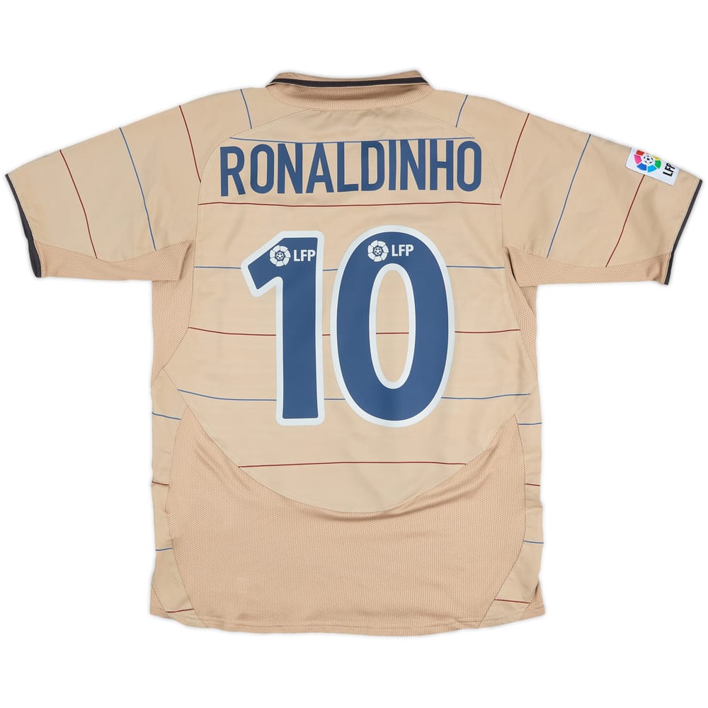 2003-05 Barcelona Away Shirt Ronaldinho #10 - 8/10 - (XL.Boys)