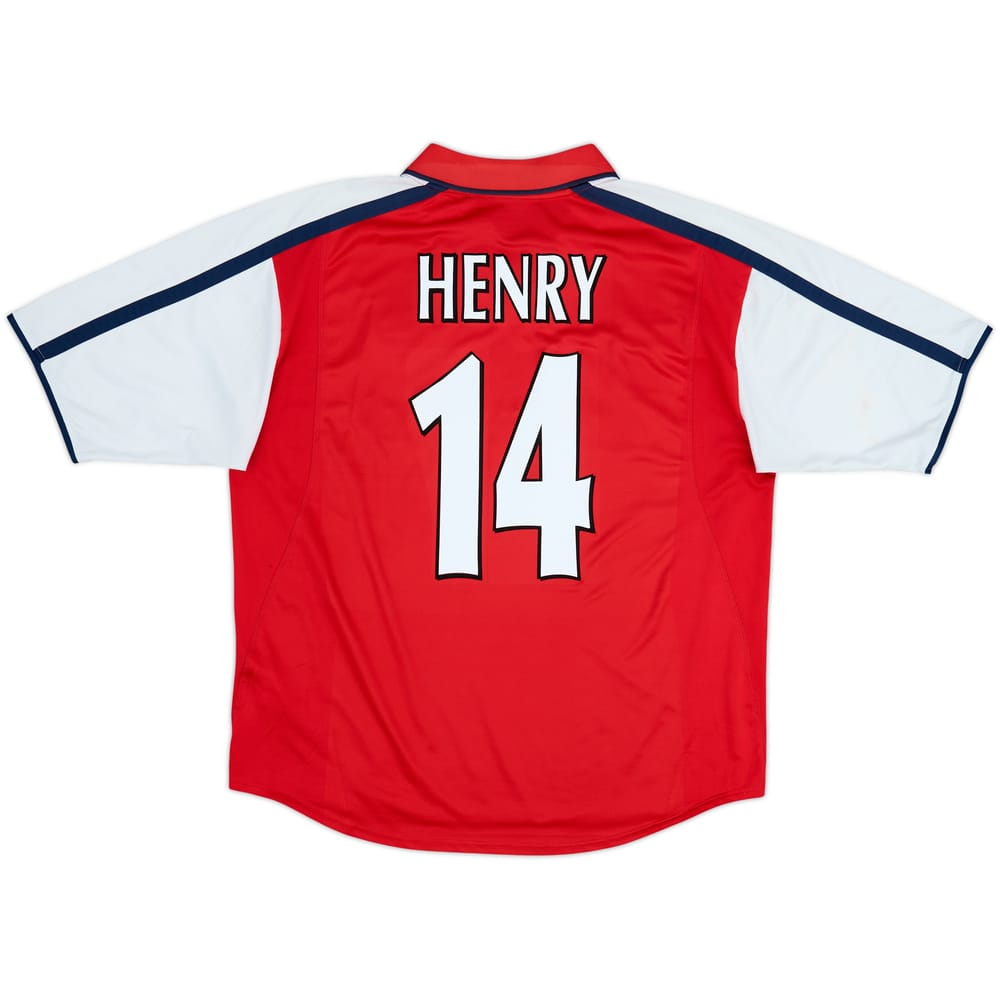 2000-02 Arsenal Home Shirt Henry #14 - 6/10 - (XL)