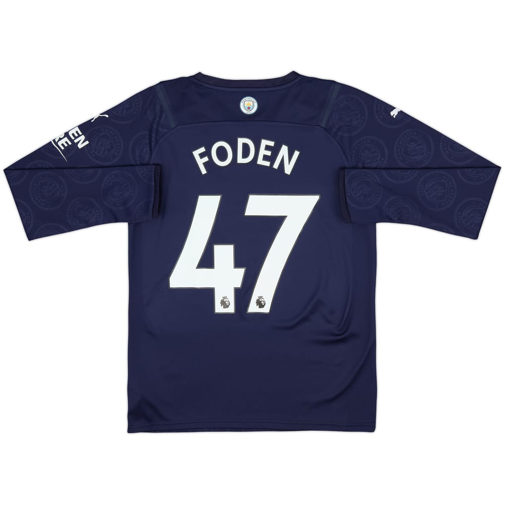 2021-22 Manchester City Third L/S Shirt Foden #47 - 8/10 - (S)