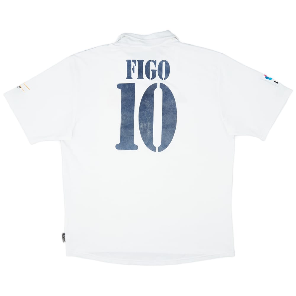 2001 Real Madrid Home Shirt Figo #10 - 6/10 - (XL)