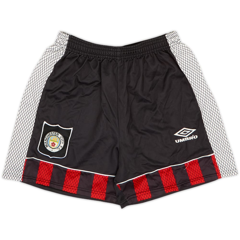 Shorts de visitante del Manchester City 1994-96 - 8/10 - (Niños M)