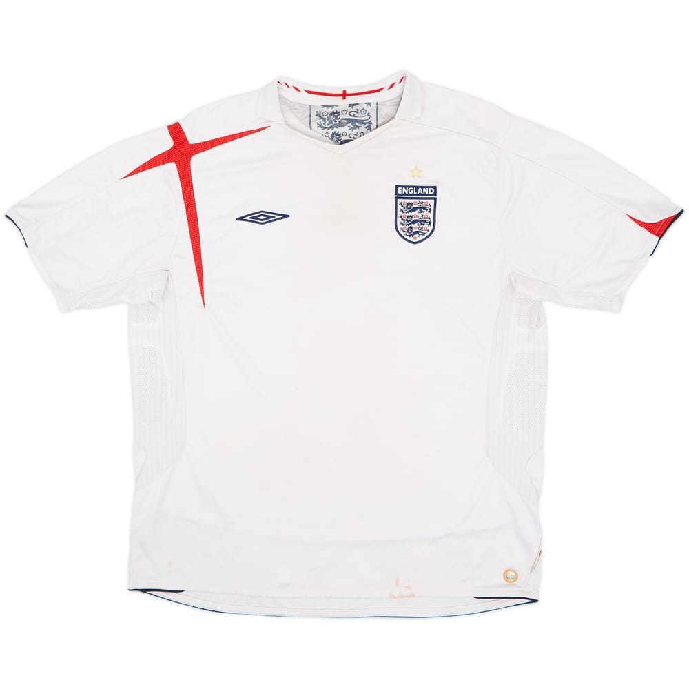 2005-07 England Home Shirt - 5/10 - (XXL)