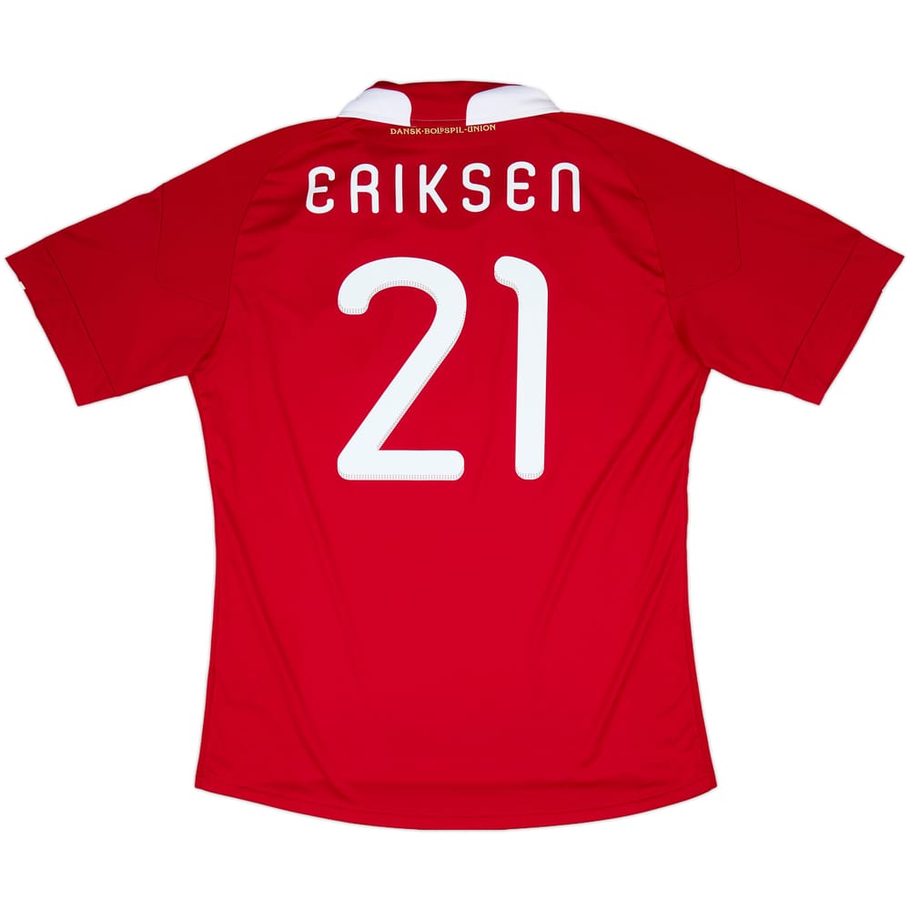 2010-11 Denmark Home Shirt Eriksen #21 - 8/10 - (XL)