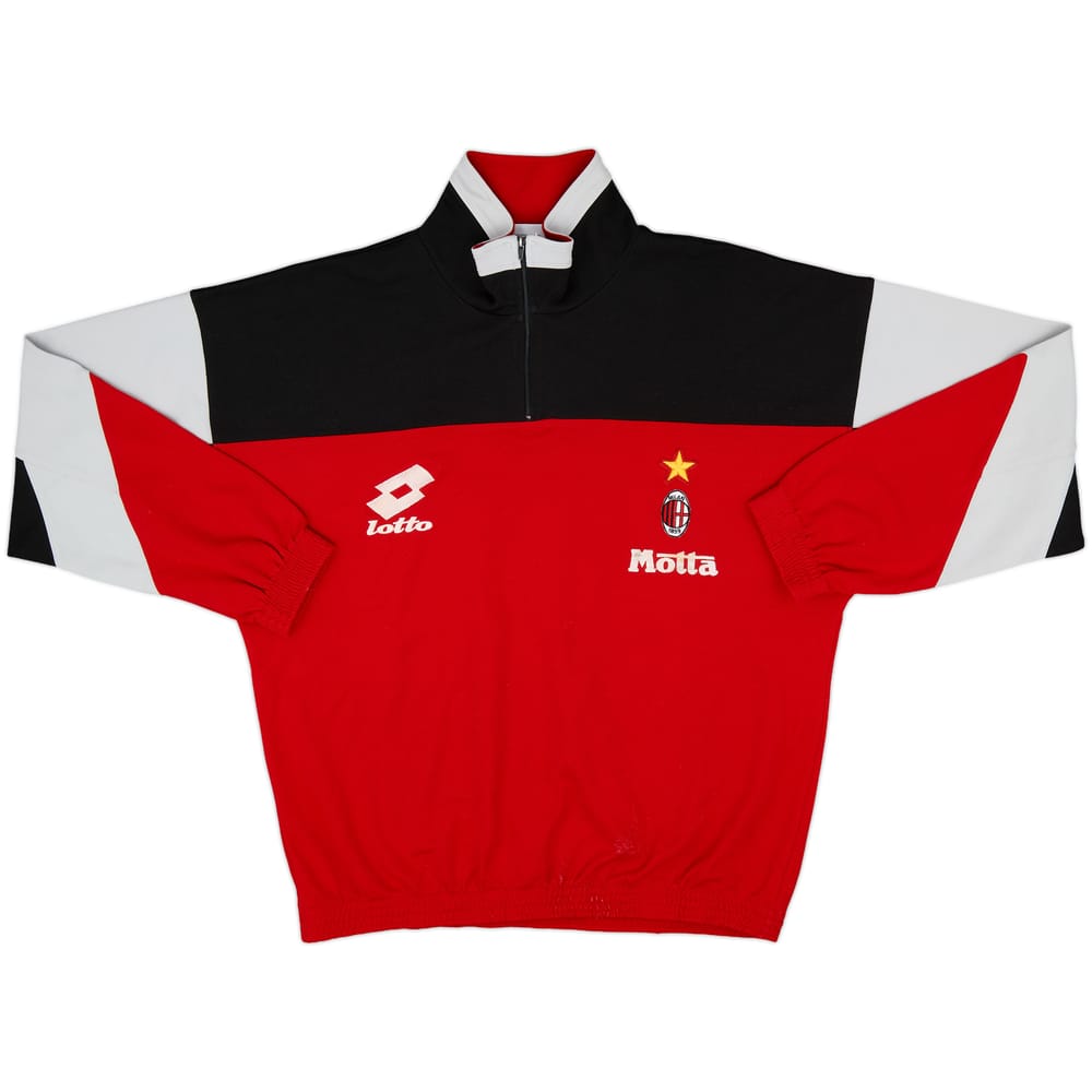 1993-94 AC Milan Lotto 1/4 Zip Track Jacket - 5/10 - (L)