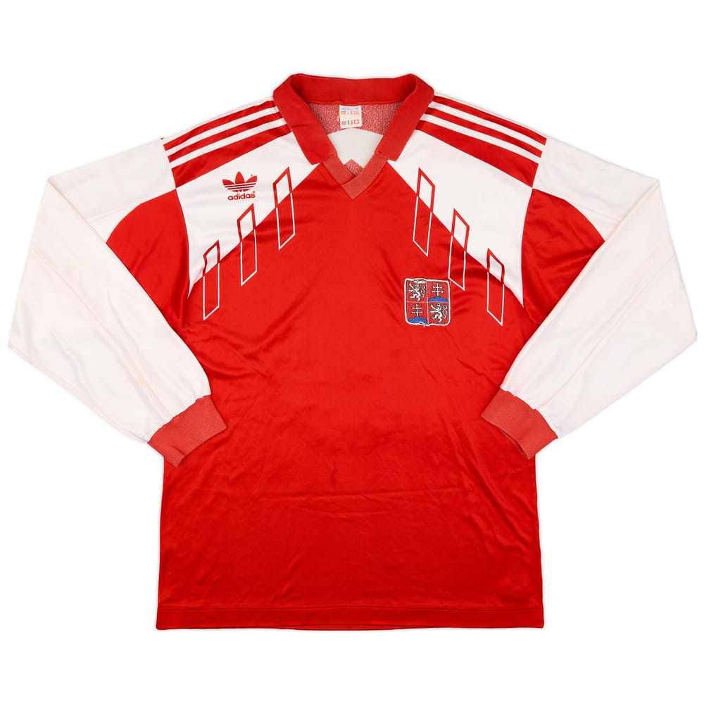 1992 Czechoslovakia Match Issue European U21 Championship Home L/S Shirt #9