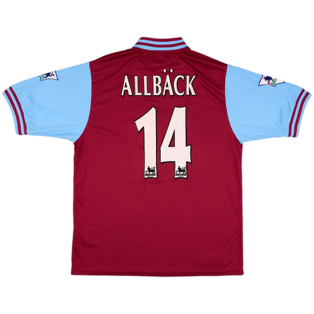2002-03 Aston Villa Match Issue Signed Home Shirt Allback #14