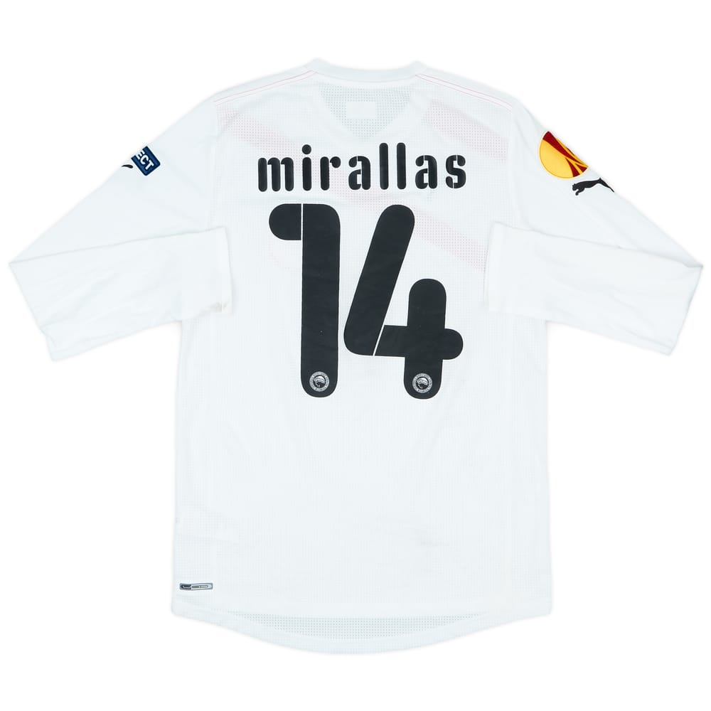 2011-12 Olympiakos Match Issue Europa League Away L/S Shirt Mirallas #14