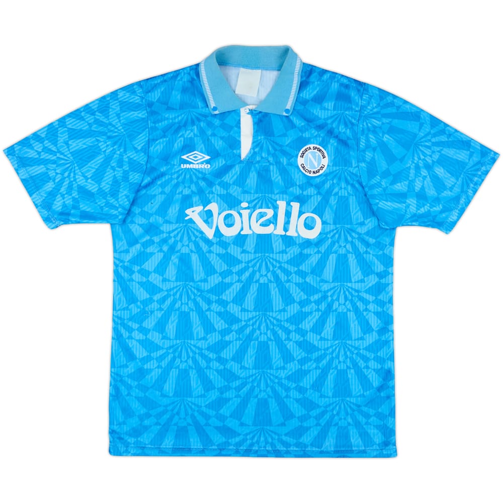 1991-93 Napoli Match Issue Home Shirt #14