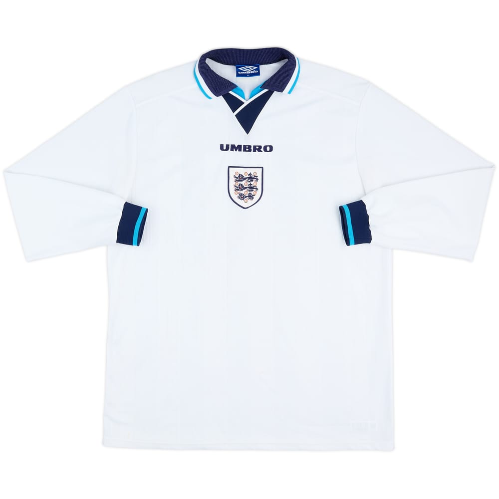 1995-97 England Match Issue Home L/S Shirt #18