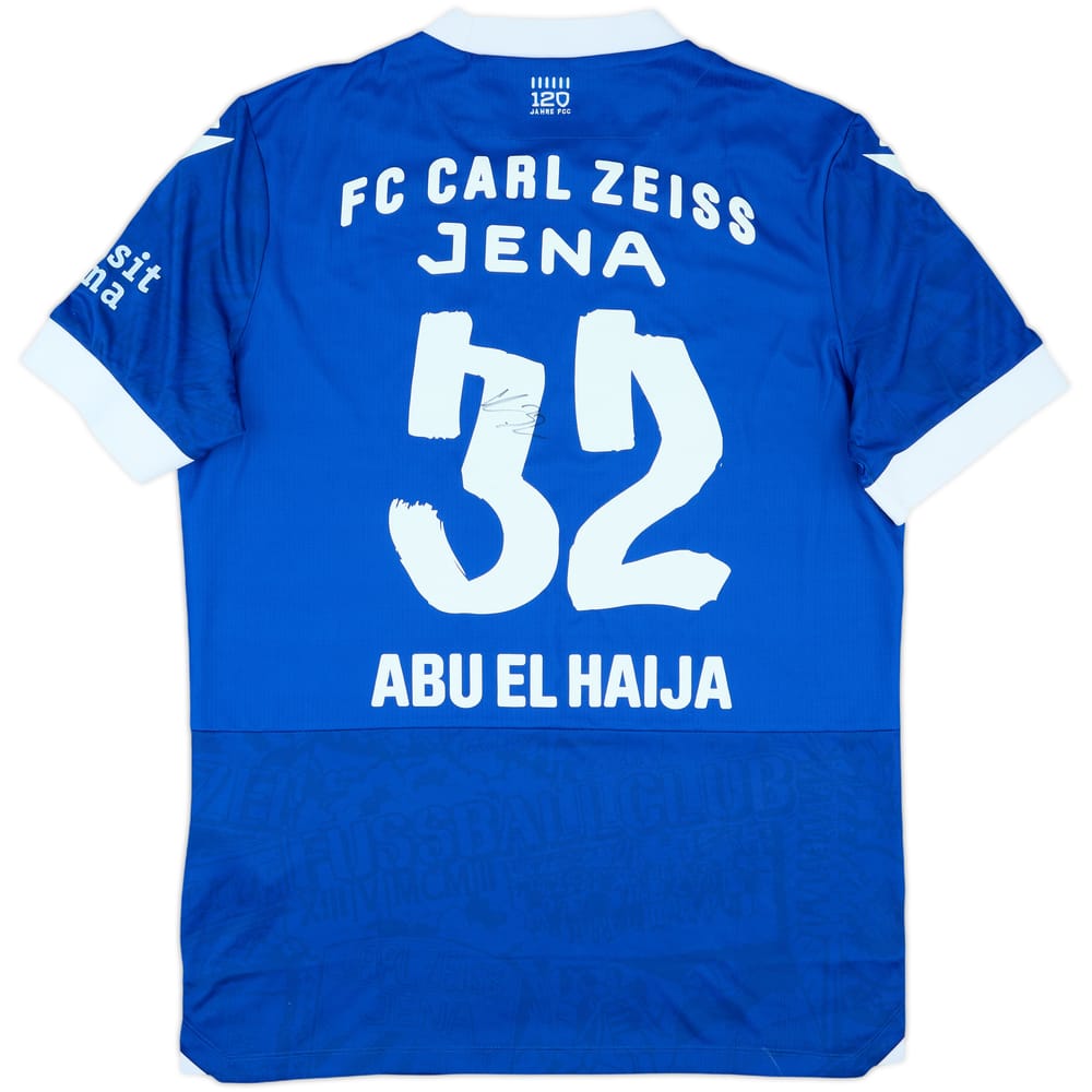 2023-24 Carl Zeiss Jena Match Issue Signed Home Shirt Abu El Haija #32