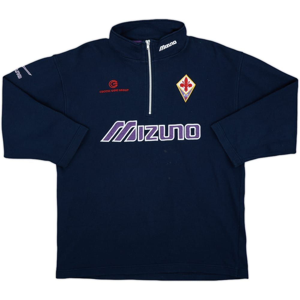 2001-02 Fiorentina Mizuno 1/4 Zip Drill Top - 7/10 - (XL)