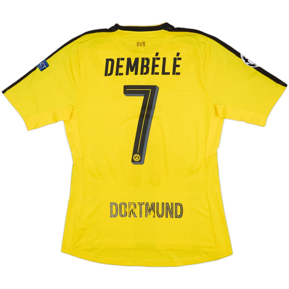 2016-17 Borussia Dortmund Authentic Home Shirt (ACTV Fit) Dembele #7 - 5/10 - (XL)