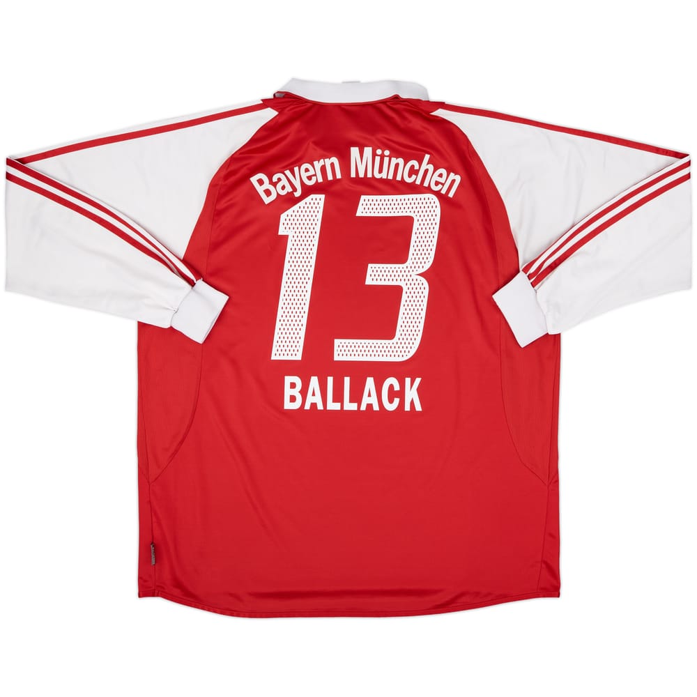 2003-04 Bayern Munich Home L/S Shirt Ballack #13 - 6/10 - (XXL)