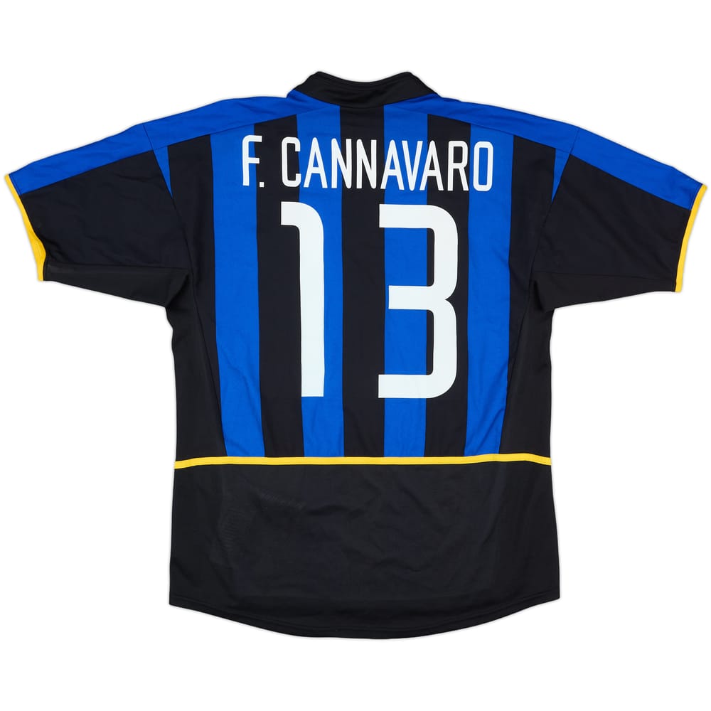2002-03 Inter Milan Home Shirt F.Cannavaro #13 - 4/10 - (M)
