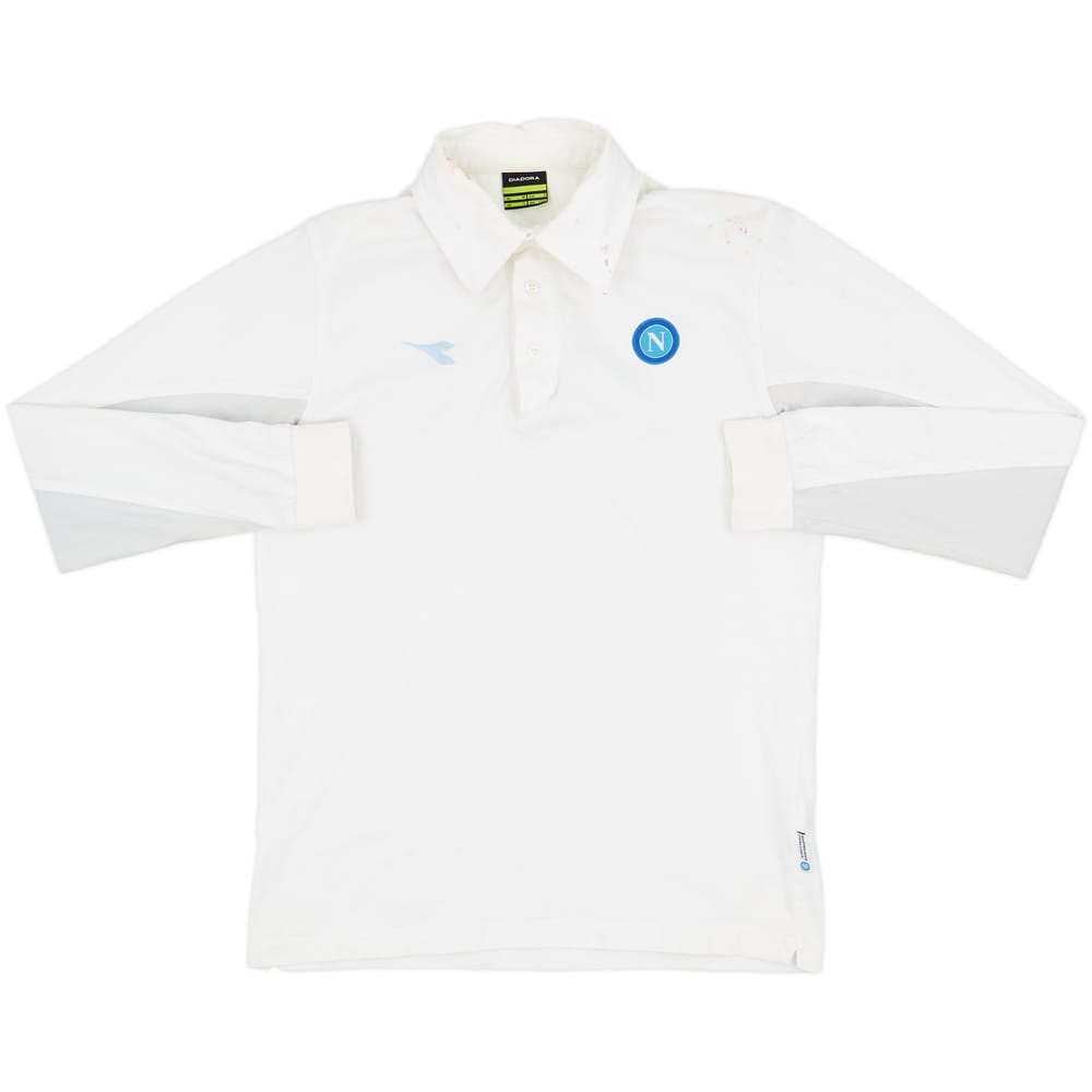 2001-02 Napoli Diadora Polo L/S Shirt - 4/10 - (S)