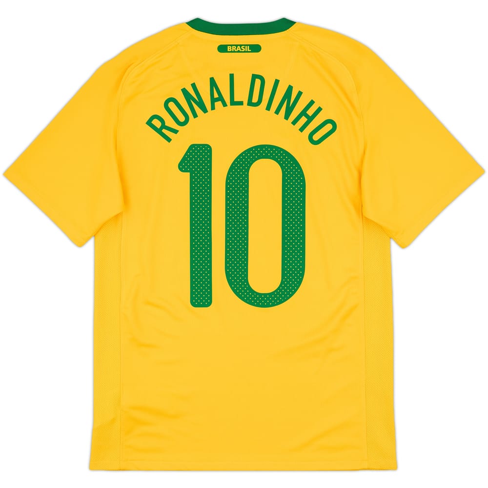 2010-11 Brazil Home Shirt Ronaldinho #10 - 7/10 - (S)