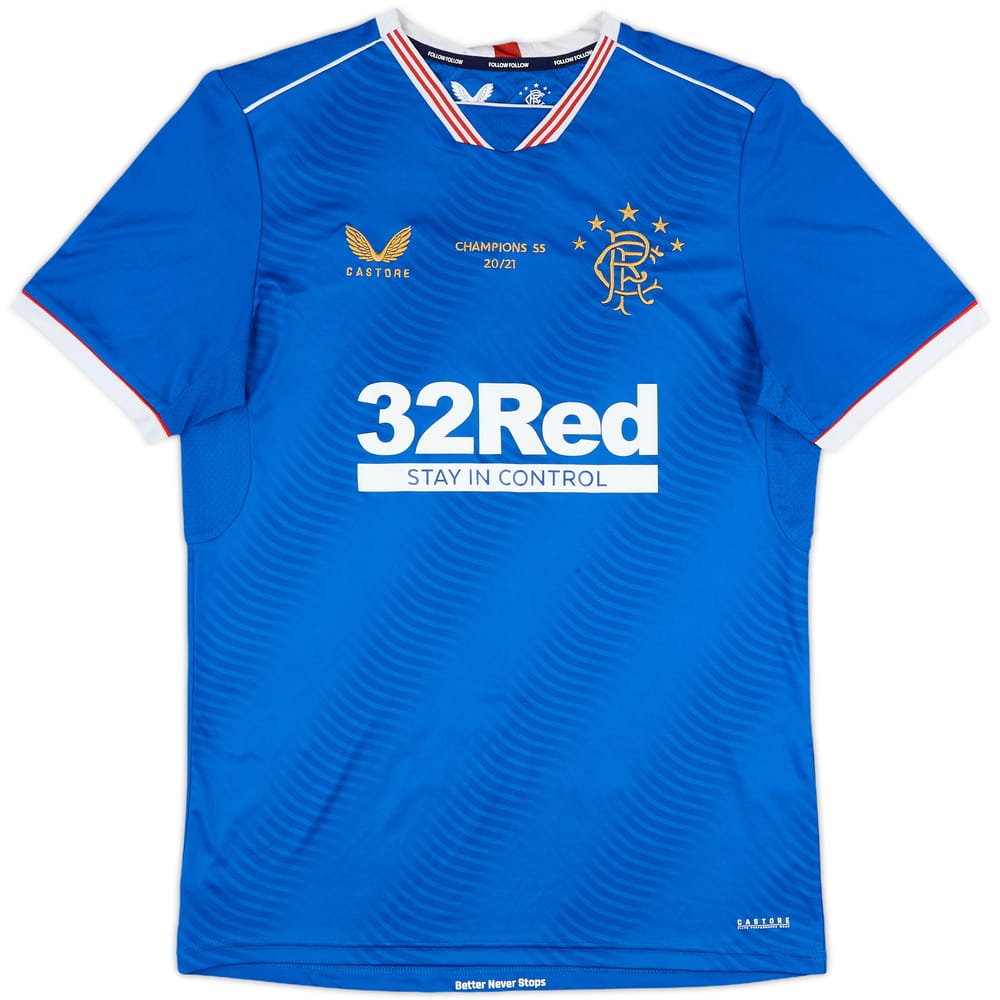 2020-21 Rangers Home Shirt - 9/10 - (M)