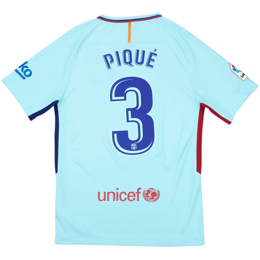 2017-18 Barcelona Away Shirt Pique #3 - 8/10 - (S)