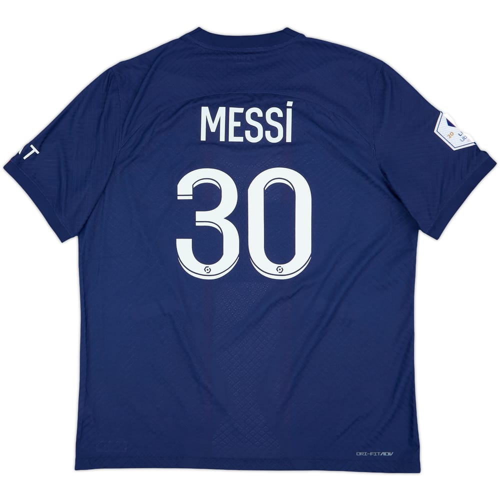 2022-23 Paris Saint-Germain Authentic Home Shirt Messi #30 - 9/10 - (XL)