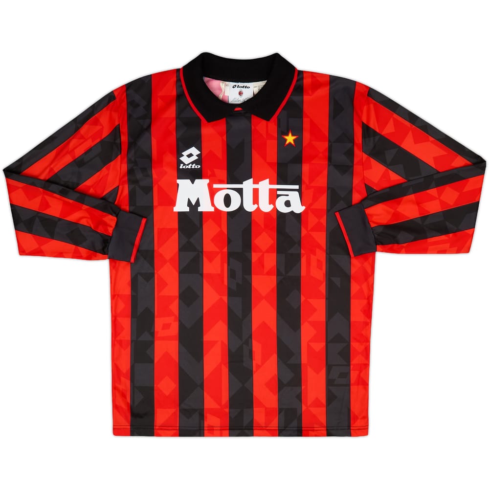 1993-94 AC Milan Home L/S Shirt - 10/10 - (XL)