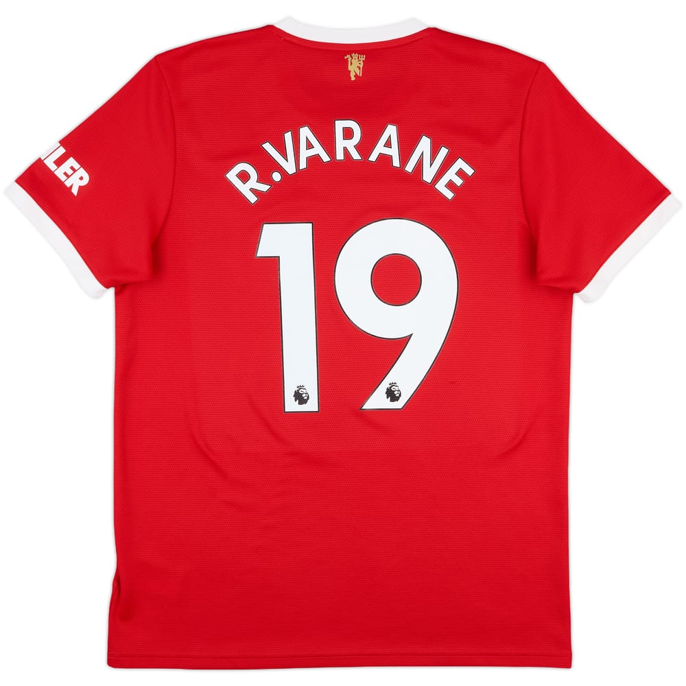 2021-22 Manchester United Home Shirt Varane #19 - 9/10 - (L)